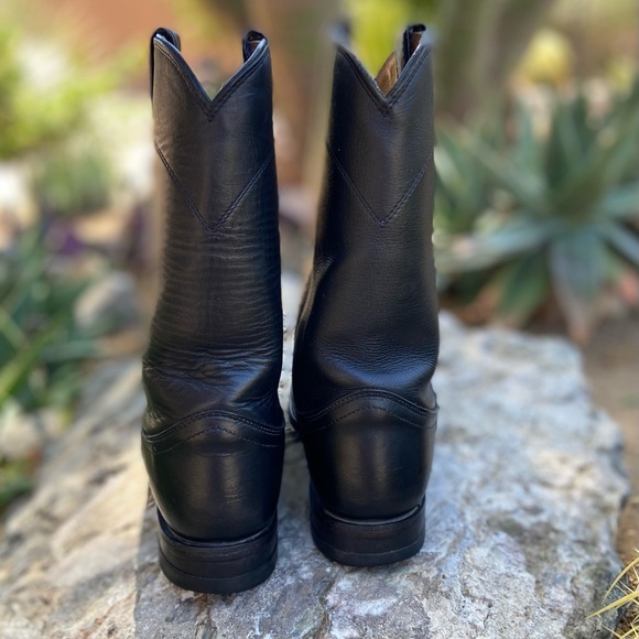 Justin Black Western Cowboy Ropers/Boots Coastal Cowgirl - Picture 5 of 11